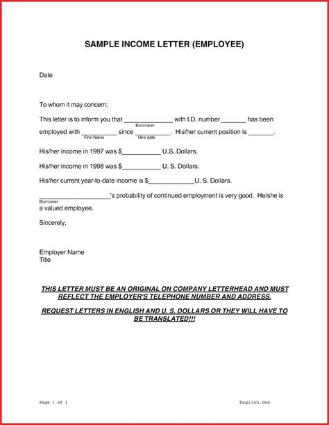 employment verification letter template samples letter template