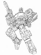 Optimus Prime sketch template