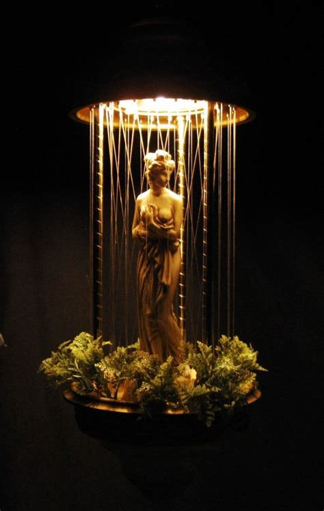 vintage xh  gold diana goddess mineral oil rain lamp mid century
