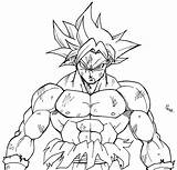 Goku Instinto Lapiz sketch template