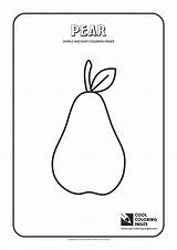 Pages Coloring Pear Simple Easy Cool Kids Print sketch template