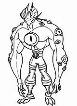 Omniverse Arms Colorir Benmummy Omnitrix Imprimir Heatblast Coloringhome Fourarms Divyajanani sketch template