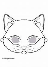 Maske Katze Basteln Masken Katzen Malvorlagen Farbige Kostenlose sketch template
