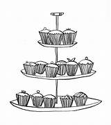 Cakes sketch template