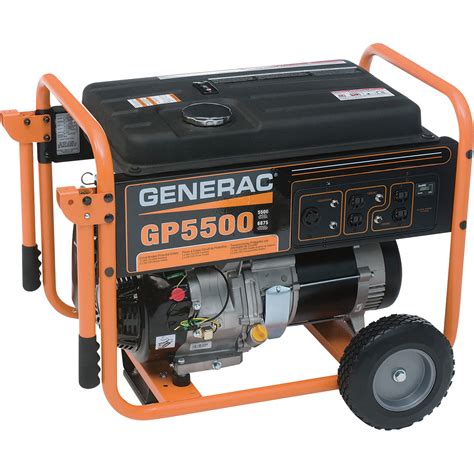 Generac Gp5500 Portable Generator — 6875 Surge Watts 5500 Rated Watts