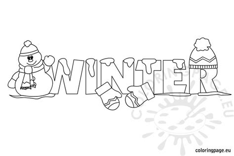 winter coloring coloring page