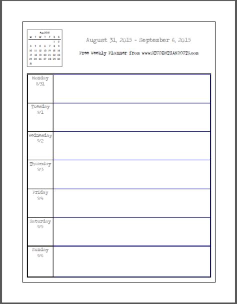 printable academic planner template business psd excel word