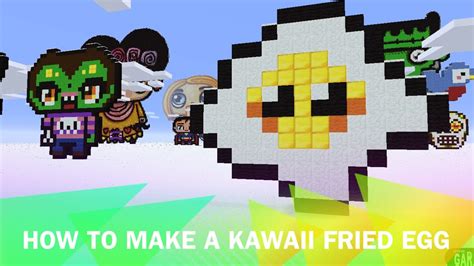 Minecraft Pixel Art How To Make A Kawaii Fried Egg By