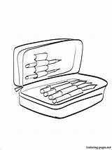 Pencil Box Coloring Pages Getdrawings Drawing Getcolorings sketch template