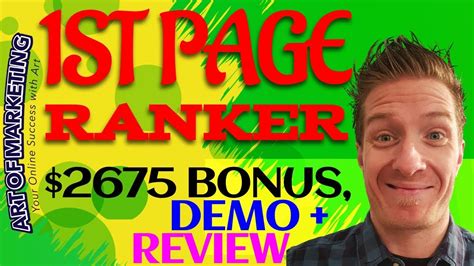 st page ranker review demo bonus st page ranker review youtube