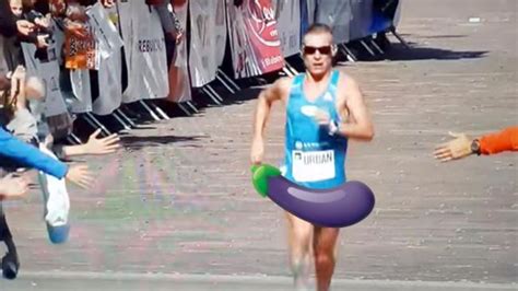 marathon runner jozef urban s unfortunate wardrobe malfunction news
