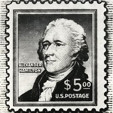 alexander hamilton poster postage stamp art print