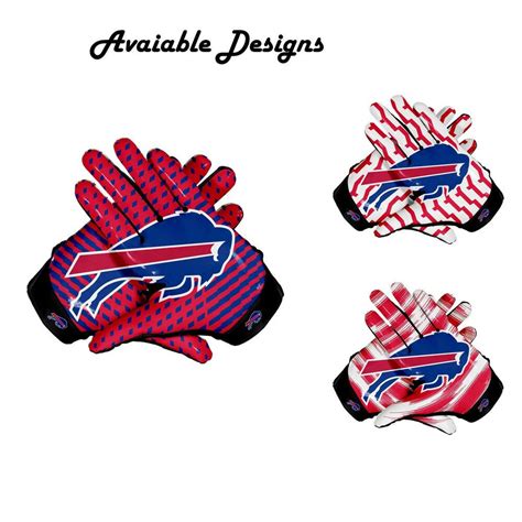 american buffalo bills team nfl football gloves  glue grip
