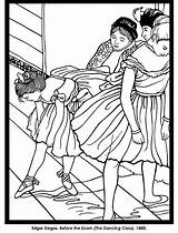 Coloring Pages Degas Impressionist Dover Edgar Famous Book Stained Glass Renoir Publications Dance Fine Sheets Cattle Drive Welcome Color Adults sketch template
