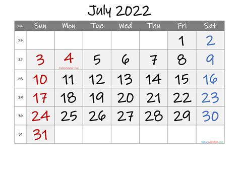july   calendar