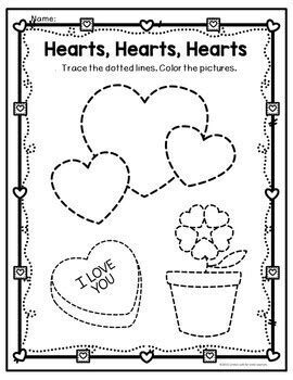 valentines day tracing printables  lindas loft   learners