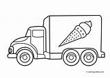 Truck Kids Coloring Pages Printable Library Clipart Ice Cream Drawings sketch template