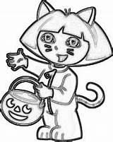 Dora Halloween Coloring Pages Vampire sketch template