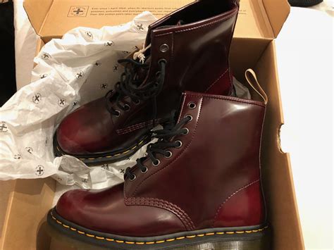 dr martins cherry red  hole boots boots boots men combat boots