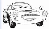 Finn Mcmissile Mcqueen Saetta Pinta Colorea Flin Película Pixar Hudson Rayo Cars2 Gratistodo sketch template