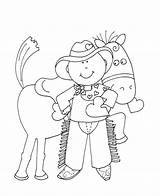Cowboy Coloring Stamps Pages Digi Dearie Dolls Freedeariedollsdigistamps sketch template