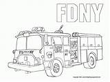 Coloring Truck Fire Simple Preschoolers Print sketch template