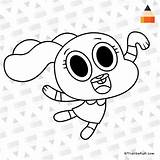 Gumball Anais Draw Drawing Amazing Coloring Drawings Letsdrawkids Paintingvalley Grab Marker Watterson sketch template
