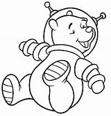 Astronaut Coloring Pooh Kids Pages Winnie Supercoloring Clipart Cliparts Outline Clip Bear Disney Space Photobucket Drawing Mickey Gif Mouse Attribution sketch template