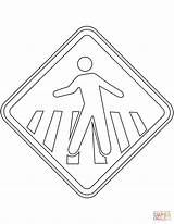 Coloring Sign Pedestrian Crossing Pages Brazil Trânsito Sinalização Printable Signs Road Drawing Supercoloring sketch template