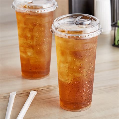 choice hd  oz heavy weight clear plastic cold cup  strawless sip  lid pack