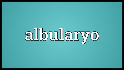 albularyo meaning youtube