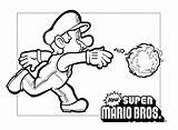 Mario Coloring Pages Super Color Colour Drawings sketch template