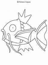 Pokemon Coloring Pages Water Magikarp Type Getcolorings sketch template