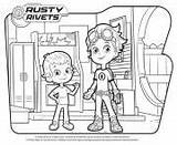 Rivets Coloring Pages Rusty Randy sketch template