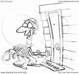 Burglar Door Cartoon Clip Toonaday Outline Illustration Royalty Rf Clipart 2021 sketch template