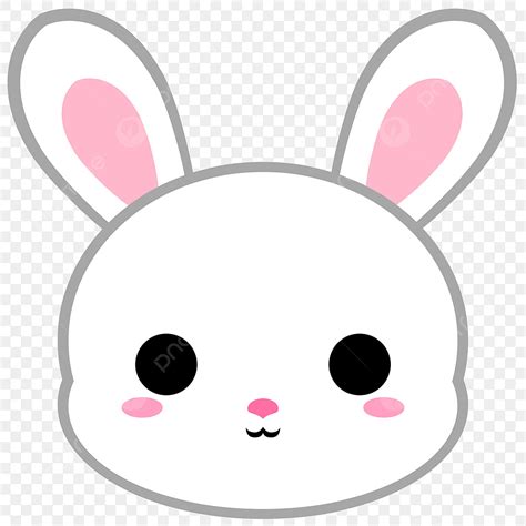 bunny head clipart transparent png hd cartoon white bunny head cartoon clipart bunny rabbit