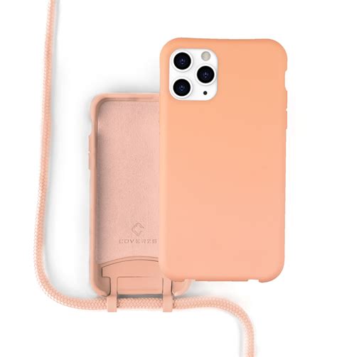 silicone case met koord iphone  pro oranje phone factory