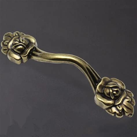 Bronze 96mm Pull Rose Kitchen Cabinet Handle Drawer Knobs Antique Zinc