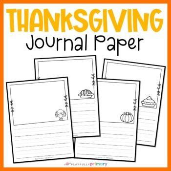 add  lined journal papers   thanksgiving writing centers