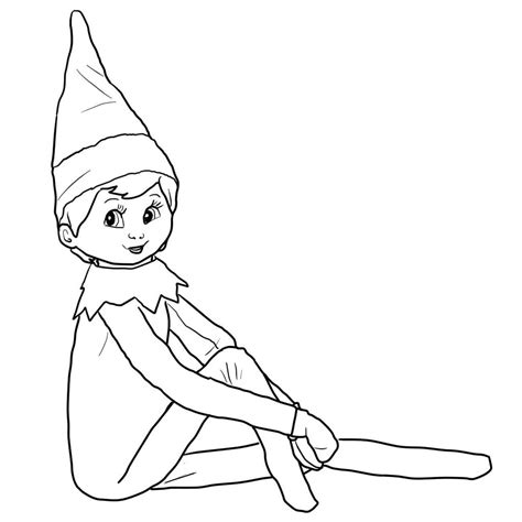 fun   elf   shelf coloring pages