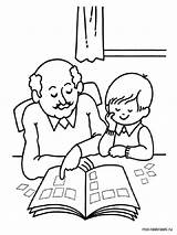 Coloring Grandpa Pages Grandfather Printable Color Recommended Kids sketch template