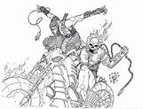 Coloring Pages Ghost Rider Scorpion Vs Printable Ghostrider Mortal Kombat Colouring Drawing Original Deviantart Drawings Spawn Color Print Getdrawings sketch template
