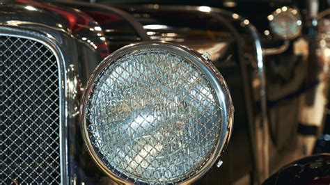 close  view  black vintage car headlight stock footage sbv  storyblocks