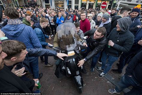 England Football Fans Arrested In Amsterdam Daily Mail