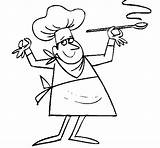 Colorear Cocinero Cuoco Cozinheiro Cuiner Disegno Cocineros Cuisinier Dibuix Stampare Profissoes Dibuixos Cozinheiros Mestieri Cuochi Como sketch template
