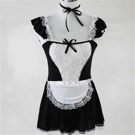sexy french maid fancy dress costume ladies outfit party naughty girl
