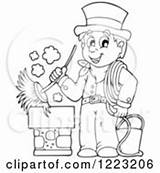 Chimney Sweep Sweeps Outlined sketch template