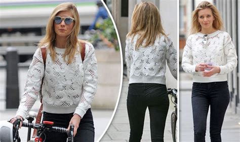 On Yer Bike Rachel Riley Flaunts Pert Derriere As She Cycles To Work