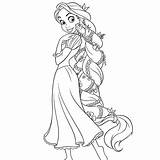 Rapunzel Tangled Tresse Coloriage sketch template