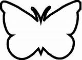 Butterfly Outline Simple Drawing Template Clipart sketch template